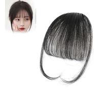 Fragelles Clip in Bangs, Fragelles Hair Bangs, Clip on Bangs, Human Hair Bangs Clip on, Clip in Human Hair Bangs, 3D Clip in Bangs (Black)