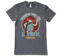 Fraggle Rock Officiellement sous Licence Boober - Happier Than I Look T-Shirt pour Hommes (Heather-Foncé), Medium