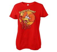 Fraggle Rock Officiellement sous Licence Red - Fragggrrrl Power T-Shirt pour Femmes (Rouge), Medium