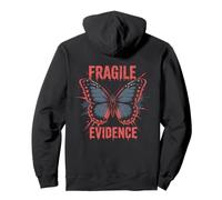Fragile Evidence Papillon Grunge Dark Esthétique (Art Back) Sweat à Capuche