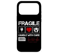 Fragile Handle with Care Graphic Cool Designs, Love Care Coque pour iPhone 17 Pro Max