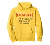 Fragile I Just Drop My Big Sister Off at College Sibling Sweat à Capuche