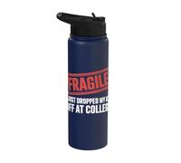 Fragile, je viens de déposer mon enfant à l'université Stainless Steel Insulated Water Bottle