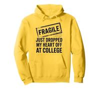 Fragile Vient de déposer Mon cœur à l'université, Maman et Papa Amusants Sweat à Capuche