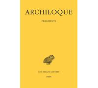 Fragments - Archiloque - Belles Lettres - relié - Livre