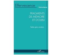 Patrice Baron – Fragments de mémoire et d'oubli – Textes grecs anciens – broché