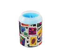 Fragments de papier de timbre rétro colorés réutilisables avec brosse en silicone doux pour chiens et races de chats de petite et moyenne taille