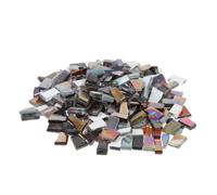 Fragments de Verre Mosaïque Noirs pour Décoration Artisanale sans Découpe | Brillance Lisse, Finition Polie, Conservation de Couleur, pour Miroirs et Galets Décoratifs Couleur Aléatoire