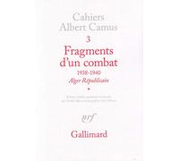 Fragments d'un combat, 1938-1940