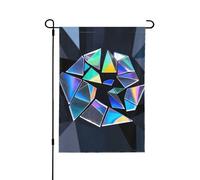 Fragments Motif Drapeau de Vacances Double Face Bannière Imprimée Décorations Extérieures Pour Toutes Les Saisons 71,1 x 101,6 cm