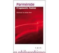 Fragments Poème - Parmenide - Vrin - Poche - Essai