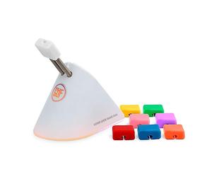 FragON - Citadel RGB Mouse Bungee avec 3 Clips colorés, Dispositif de Gestion du câble de la Souris, PC Gaming Mouse Bungee, pour des Performances de Niveau Esports, Base lestée (Blanc)