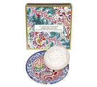 FRAGONARD - French Jardin de Fragonard JASMIN PERLE DE THE Perfumed Sculpted Soap & Dish Set by Fragonard