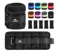 Fragraim Adjustable Ankle Weights for Women Men Kid 1-5 kg Pair, Leg Wrist Arm Weight for Pilates, Jogging, Gymnastics, Aerobics, Exercise, Training Physical Therapy|Each 0.5-2.5kg, Total 5kg, Black