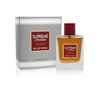 Fragrance World Supreme L'Homme Extreme Eau de parfum (EDP) pour homme | 100 ml | Parfum de luxe longue durée | Notes d'amande, de prune, de tabac et de cuir | Parfum pour homme de qualité supérieure