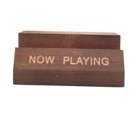 Frahou 1 PCS Now Playing Vinyl Record Stand Vinyl Record Holder Display Walnut Brown Wooden pour Albums Accessoires