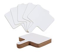Frahou 10 Pagaies de RéPonses EffaçAbles à Sec de 9,6 X 8 Pouces, Tableau Blanc en Bois à PoignéE, Tableau de RéPonses EffaçAble à Sec Double Face