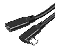 Frahou Câble D'Extension USB-C à Coude à 90 Degrés, USB 3.2 Gen2, PD 100W, Transfert de Données 20 Gbps pour la Duplication D'Écran sur Moniteur, VR 1M