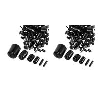 Frahou Lot de 312 capuchons élastiques en vinyle pour vis en caoutchouc - 9 tailles de 2/25 à 4/5 (noir)