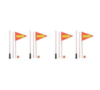 Frahou Lot de 4 drapeaux de vélo avec support en fibre de verre, longueur réglable, panneaux durables pour jouer en plein air