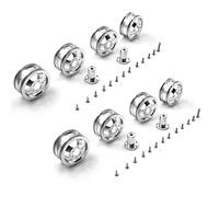 Frahou Lot de 8 moyeux de roue en métal résistant aux chocs pour camion RC B1 B16 B24 B36 C14 C24 1/16 RC Truck avec vis