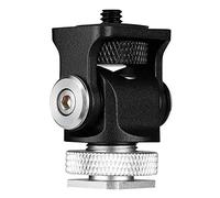 Frahou Mini Monture de Chaussure Chaude Moniteur Microphone Flash Titulaire 1/4 Pouce Vis CaméRa Support TréPied TêTe pour Moniteur Flash CaméRa Accessoires