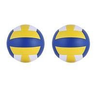 Frahou Soft Press Lot de 2 balles de -ball en cuir synthétique pour entraînement de volleyball pour adultes et enfants - Pour l'intérieur et l'extérieur