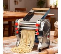 Fraiche Machine À Pâtes Électrique Acier Inoxydable Pétrin Avec Lames De 3/9 Mm, Admission 18/20/24 Cm, Épaisseur 0.1-20 Mm, Pour Domestique, 750W, Électrique(160-Kneading type)