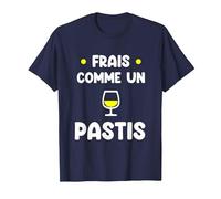 Frais comme Un Pastis Humour Alcool apéro T-Shirt, Homme, Bleu Marine, 4XL