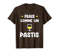 Frais comme Un Pastis Humour Alcool apéro T-Shirt, Homme, Marron, L