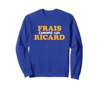 Frais comme Un Ricard - Ricard Pastis Apéro Sweatshirt, Unisexe pour Adultes, Bleu Royal, XL
