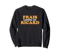 Frais comme Un Ricard - Ricard Pastis Apéro Sweatshirt, Unisexe pour Adultes, Noir, S