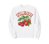 Frais Vintage des années 70, Cerises, Fraises, Fruits usés Sweatshirt