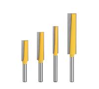 Fraise, 4 pièces 8 mm tige affleurante charnière modèle de mortaise mèches de routeur, extension longue droite routeur jeu de mèches de coupe de bord en bois fraises