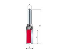 Fraise 8 mm à ébarber avec roulement supérieur Ø 16 / h 20 FREUD