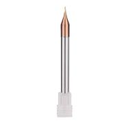 Fraise à 2 dents HRC60 Micro, diamètre de coupe 0,2-0,9 mm, queue 4, en carbure tungstène, pour fraiseuse CNC, revêtement métallisé(0.9X4DX50L)