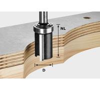 Fraise à affleurer HW avec queue de 8mm FESTOOL HW S8 D19/NL25 - 491028