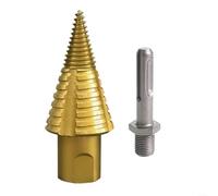 Fraise à bois de chauffage à changement rapide avec tige amovible, conçue pour s'adapter aux forets SDS et à tige hexagonale carrée pour les projets de fendage rapide du bois (tige ronde)