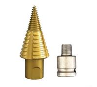 Fraise à bois de chauffage pour bois humide et sec avec tête amovible à changement rapide et tige carrée pour marteau perforateur (adaptateur de clé)