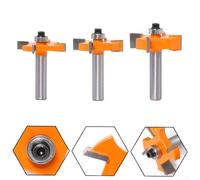 Fraise à bois de type T avec tige de 8 mm avec roulement de guidage pour la coupe de joints tenons et les applications de rainurage de tiroir (8 x 35 x 8 mm)