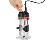 Fraise à bois, défonceuse à bois, défonceuse de 800 W, 30 000 tr/min, défonceuse électrique, défonceuse compacte, fraise à bords pour le travail du bois, défonceuse