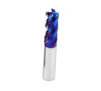 Fraise à bout en carbure de tungstène, 55°/65°, outil de coupe, 2/4 cannelures, for usinage CNC, revêtement, fraise à bout plat, 1 pièce(D14xD14x45x100L,1pc HRC65 4F)