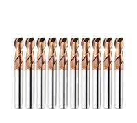 Fraise à bout plat HRC55, tige de 4 à 20 mm, 2 cannelures, fraise hélicoïdale CNC, outil de gravure for acier inoxydable et acier trempé(10pcs HRC55 2F,D14xD14x150L)