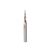 Fraise à bout sphérique conique à 2 cannelures-tige de 3.175 à 6mm, mèche de routeur en carbure de tungstène for le travail du bois(R0.25x15Cx3.175Dx38L)