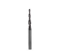 Fraise à bout sphérique conique à tige de 6 mm, fraise CNC hélicoïdale R0.25-R2, fraise en carbure monobloc à 2 cannelures for gravure 2D et 3D(R0.5-30.5-D6)