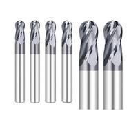 Fraise à bout sphérique Fraise à bout sphérique à 4 cannelures, 4 dents, finition en carbure monobloc, usinage R0.5-R8, outil de coupe du métal(R4x8x16x60x8D)