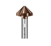fraise à chanfrein HSS M35 chanfrein fraise en bout outil foret ensemble for bois Stell chanfreinage 4.5-60mm 3 lames 90 degrés(M35-20.5mm)