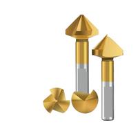 Fraise à chanfreiner à 90 degrés en acier rapide avec foret au cobalt(30mm 3Flute)