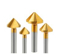 Fraise à chanfreiner à 90° Fraise à chanfreiner 90 degrés 1/3 flûte étain tige ronde fraise outil fraise fraise fraise foret outil de fraisage du métal(3Flute 20.5x10x63,5PCS)