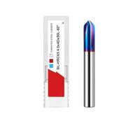 Fraise à chanfreiner à trois fentes en acier au tungstène allié dur HRC65, 60/90/120 degrés, fraise à graver CNC(120,BL-HRC65_6.0X6DX50L)